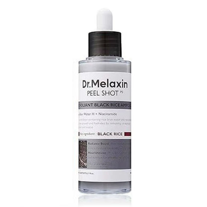 Dr.Melaxin White Rice + Black Rice Ampoule Exfoliating Essence Deep Moisturizing Serum Gentle Non-Irritating Smoothing Skin Care